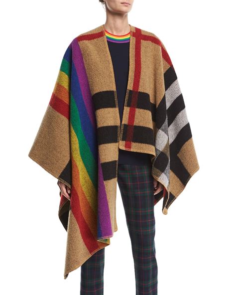 burberry rainbow cape|authentic burberry poncho.